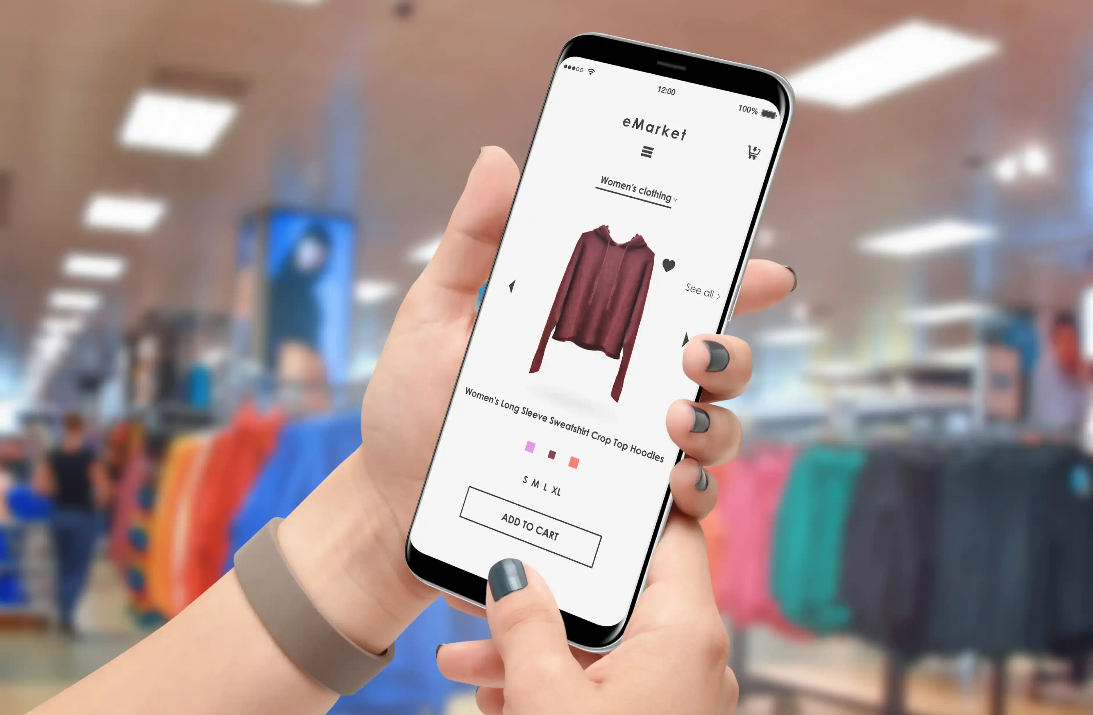Inforato E-commerce mobile application interface